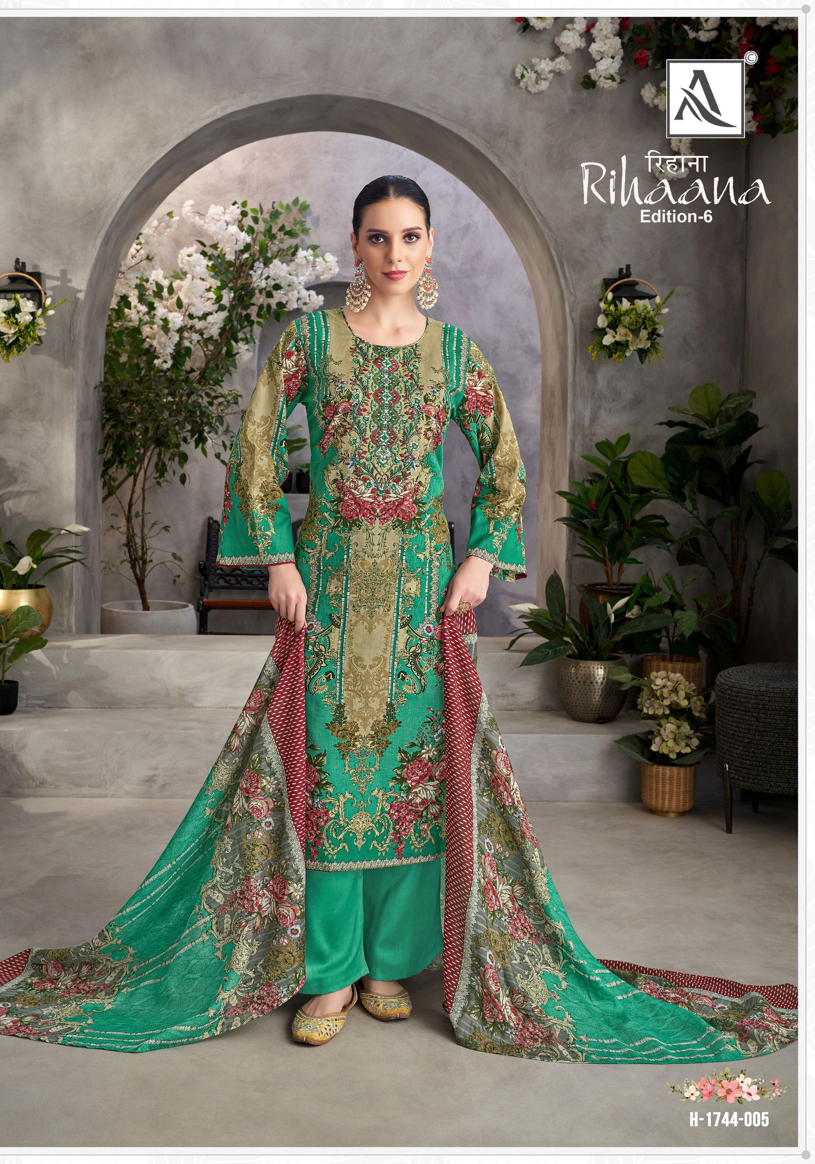 Rihaana 6 By Alok Suit Cambric Cotton Pakistani Dress Material Suppliers In India